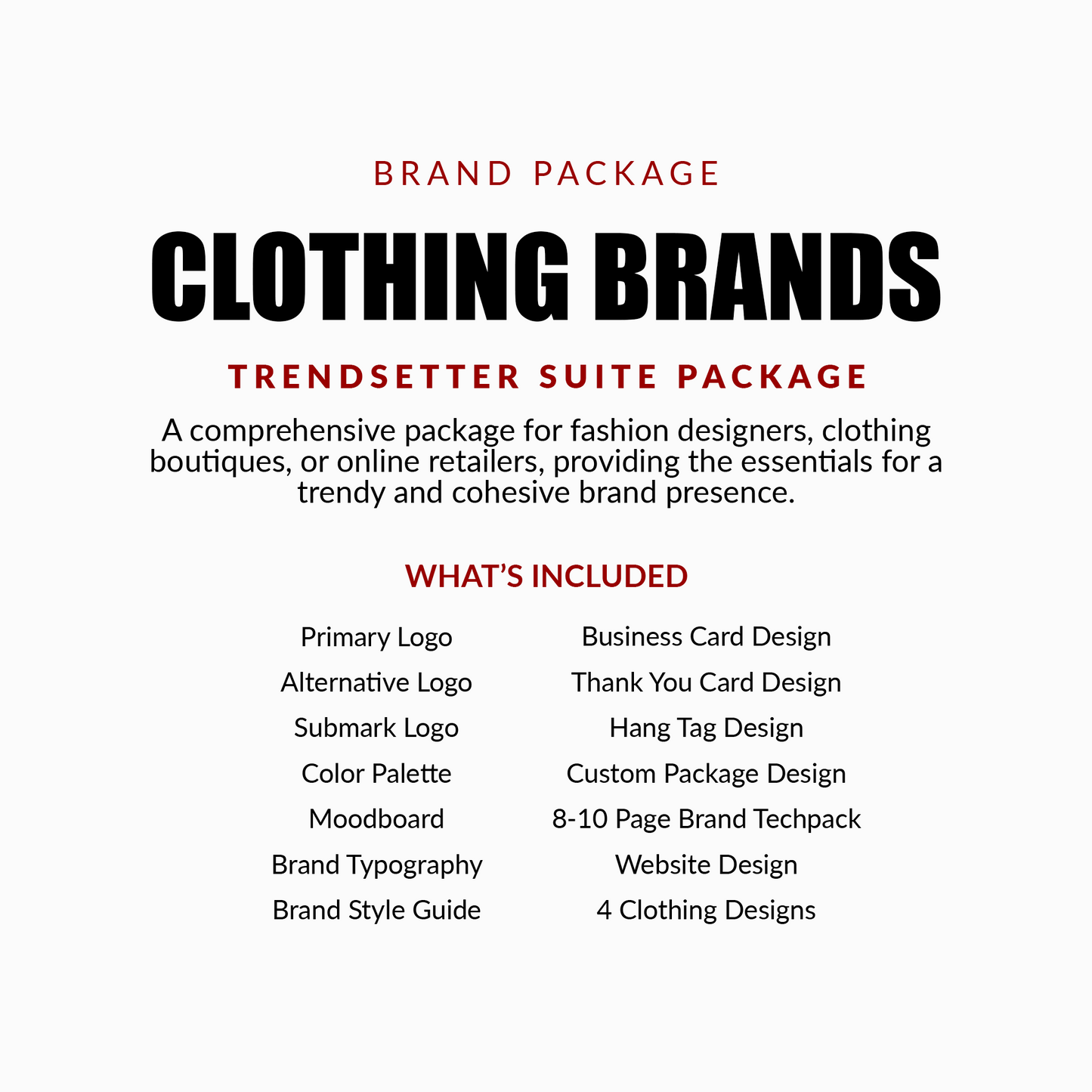 Clothing Brand Design Package