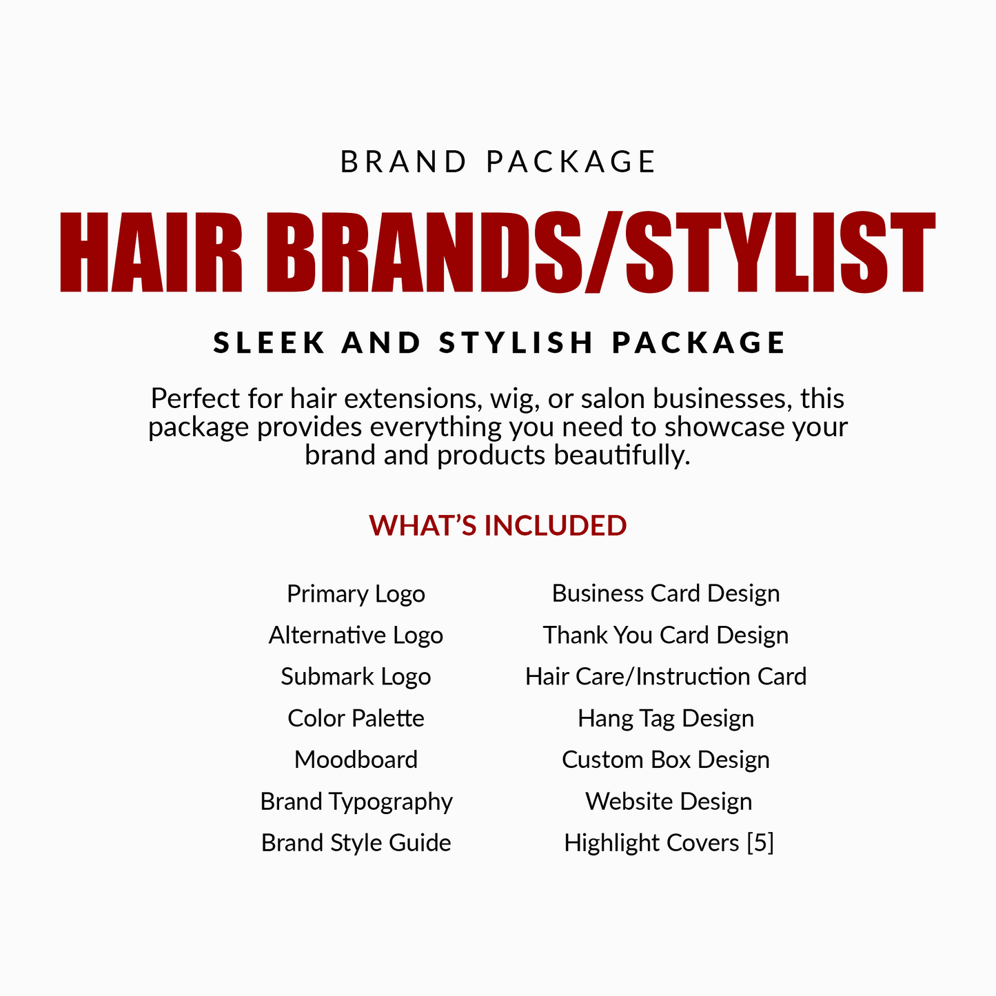 Hair Branding Design Package