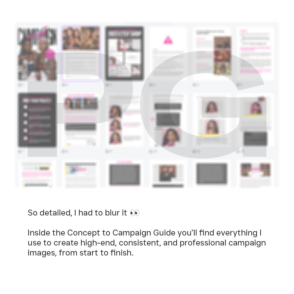 Concept to Campaign eBook (with screenshots and videos)